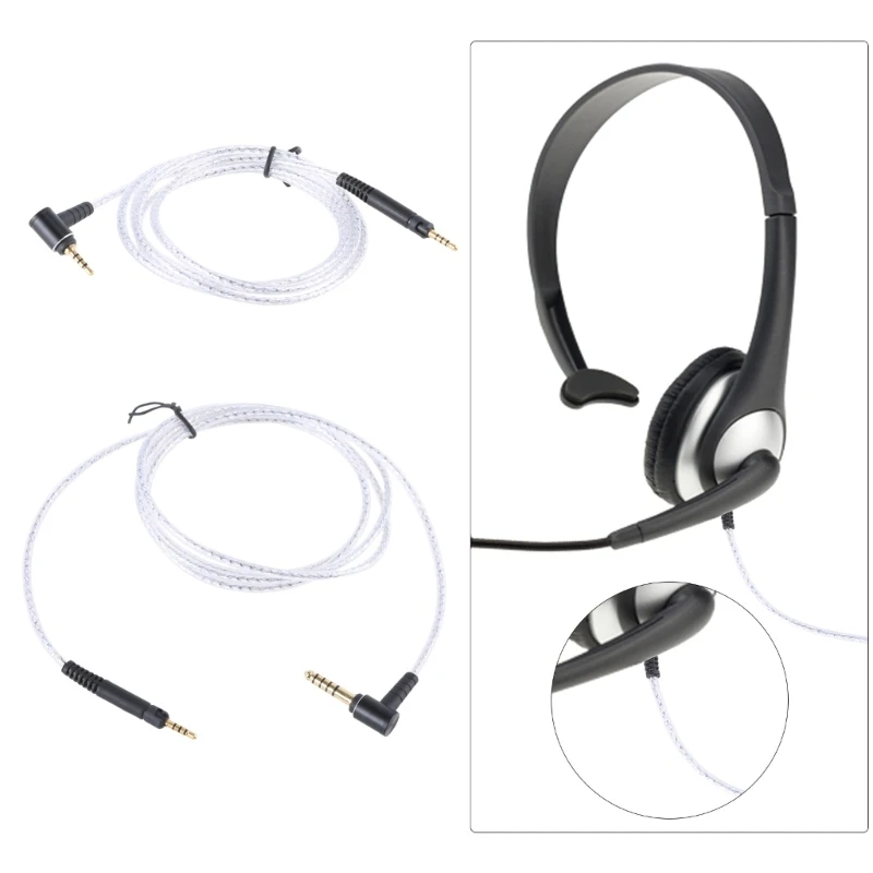 2.5mm/4.4mm Headsets Cable for Senn-heiser HD518 HD558 HD598 HD569 Headphones Replacement Cord 140cm/55.12inch Casual Use