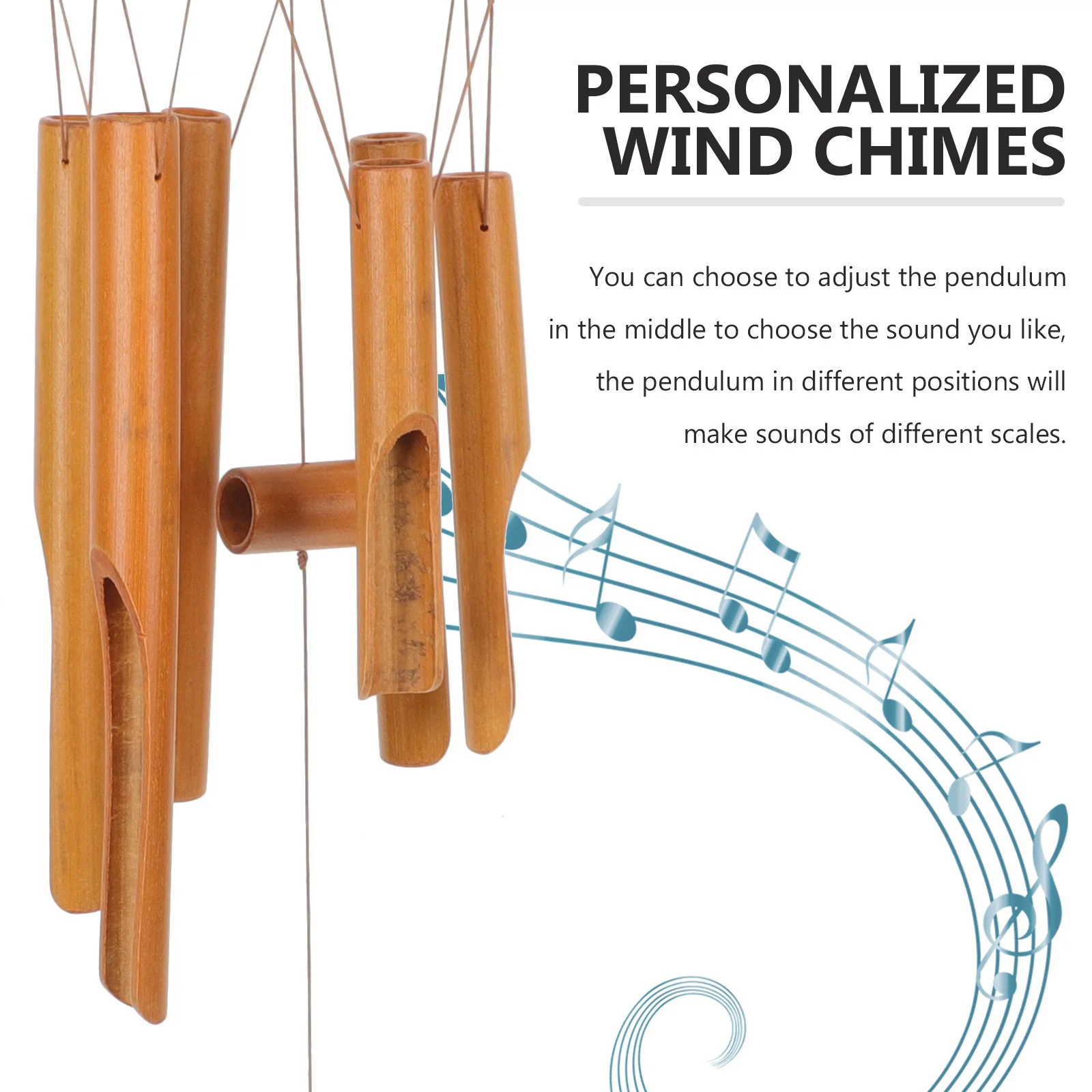 

Bamboo Wind Chime Decorative Hanging Garden Patio Outdoor Wind Bell Relaxing Meditation Yoga Sounds Hanging Decoration