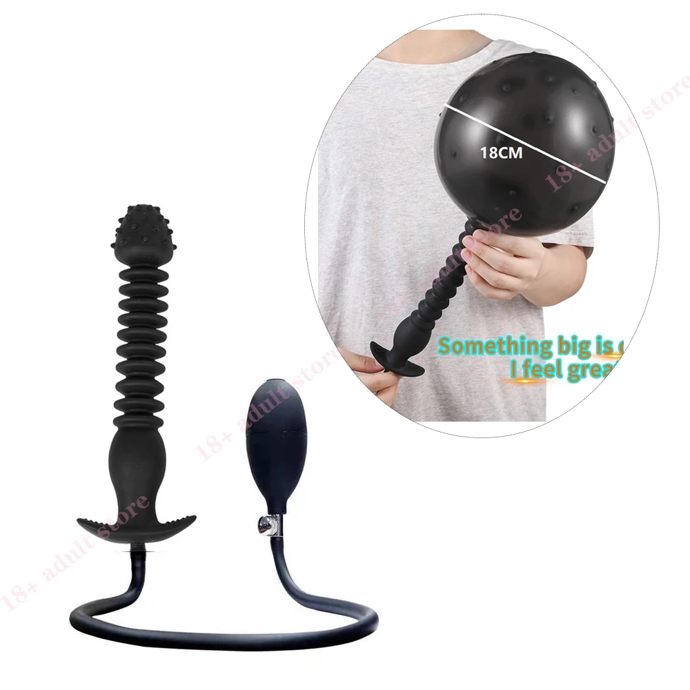 Anal Dilator Super Huge Inflate Anal Plug Silicone Big Butt Plug G Spot Prostate Massager BDSM Anal Dildo Sex Toys For Women Men