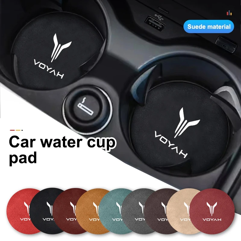 

2Pcs Car Water Coaster Mug Drink Non-Slip Mat Mute Pad Accessories For Dongfeng Voyah Free Dreamer 2021 2022 2023