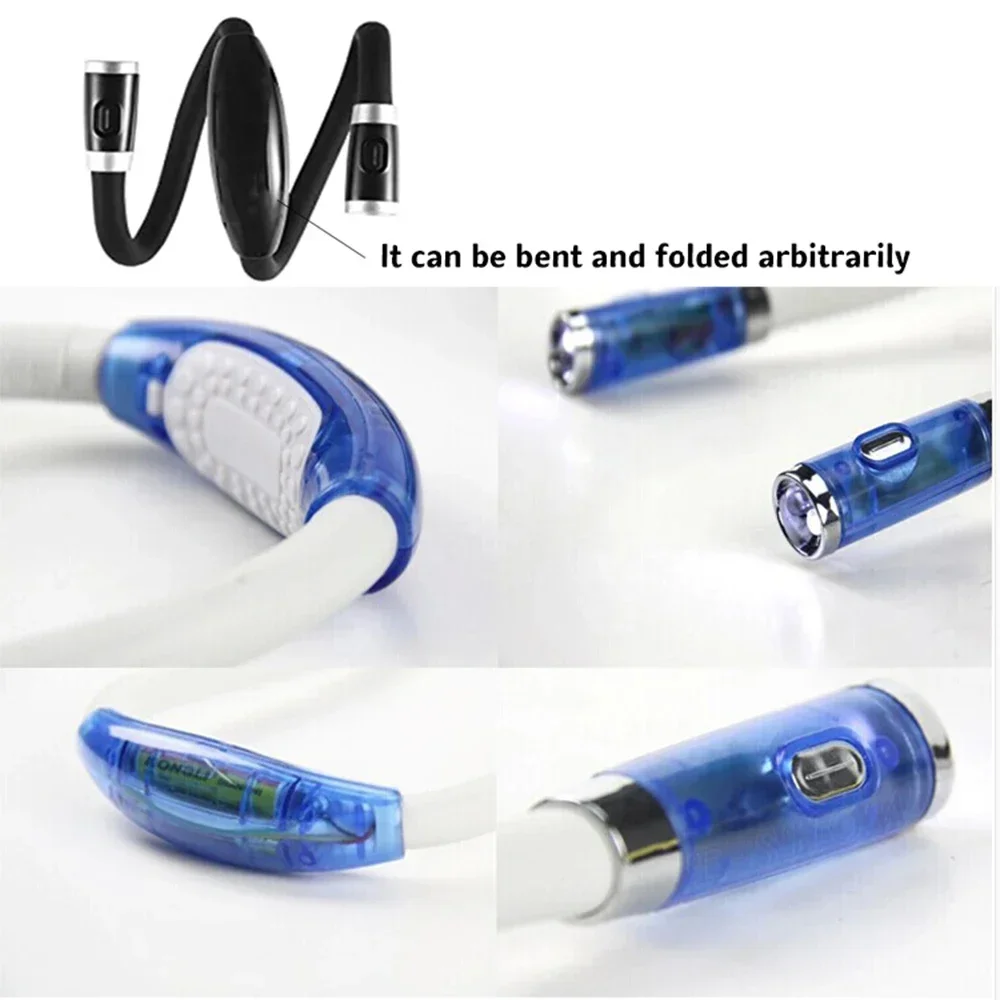 Multi-angle Adjustable Book Light Flexible Handsfree Led Neck Light Hug Reading Lamp Novelty Led Night Light Flashlight