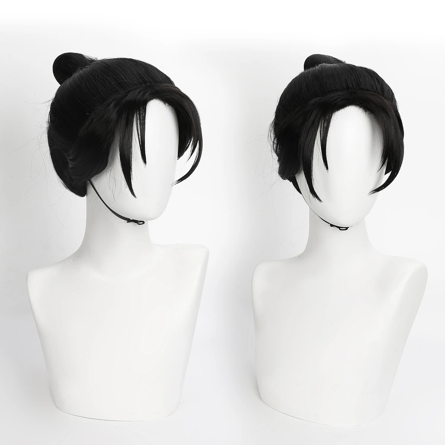Cosplay Wig Ashes of the Kingdom Anime Wig Wei Qing Black Synthetic Wig Game Cosplay Ponytail Wig