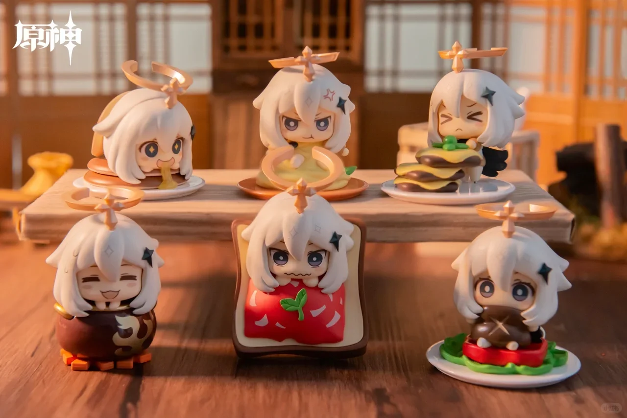 

Genshin Impact Paimon Not Emergency Food Theme Blind Box Cute Anime Action Figure Collectible Mystery Toy Festival Gift Souvenir