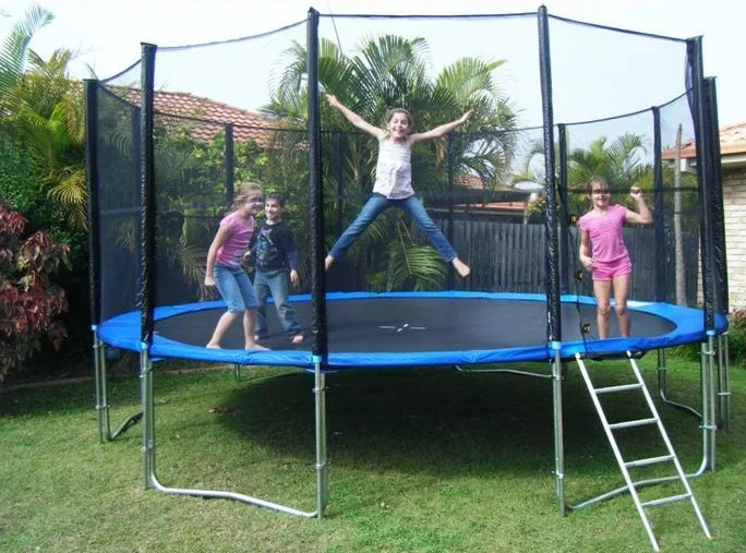 Trampolín al por mayor con red trampolín de alta calidad al aire libre para niños trampolín tamaño de venta en 6/8/10/12/14/16 pies