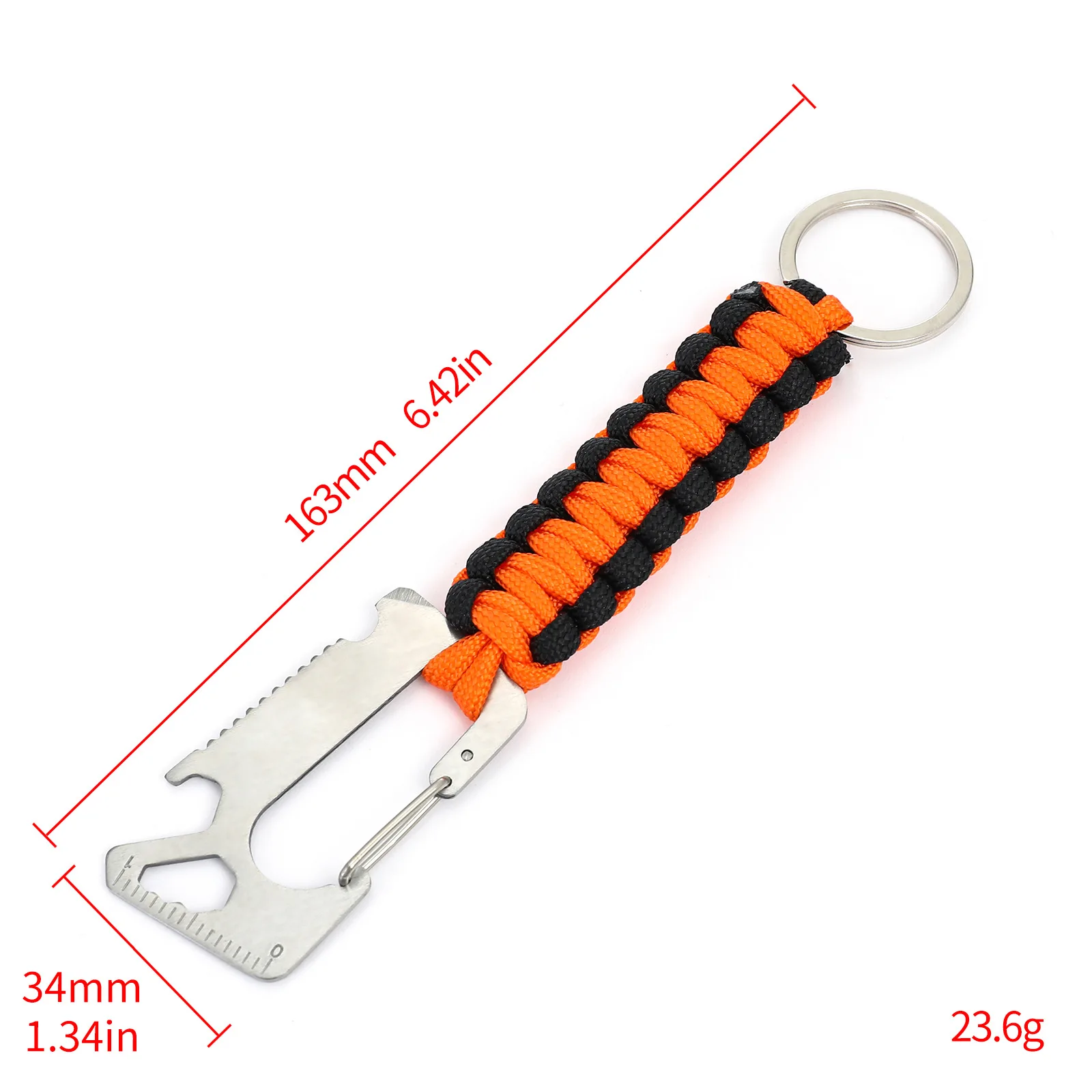 Outdoor Wild Paracord Braided Key Chain, Mountaineering Bottle Opener, Key Pendant, Adventure Survival, Wholesale