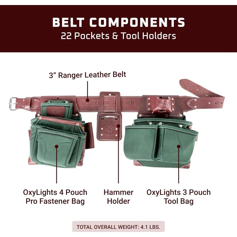 home.OxyLights 7 Bag Framer Set - X-Large - 22 Pockets & Tool Holders - Made in USA