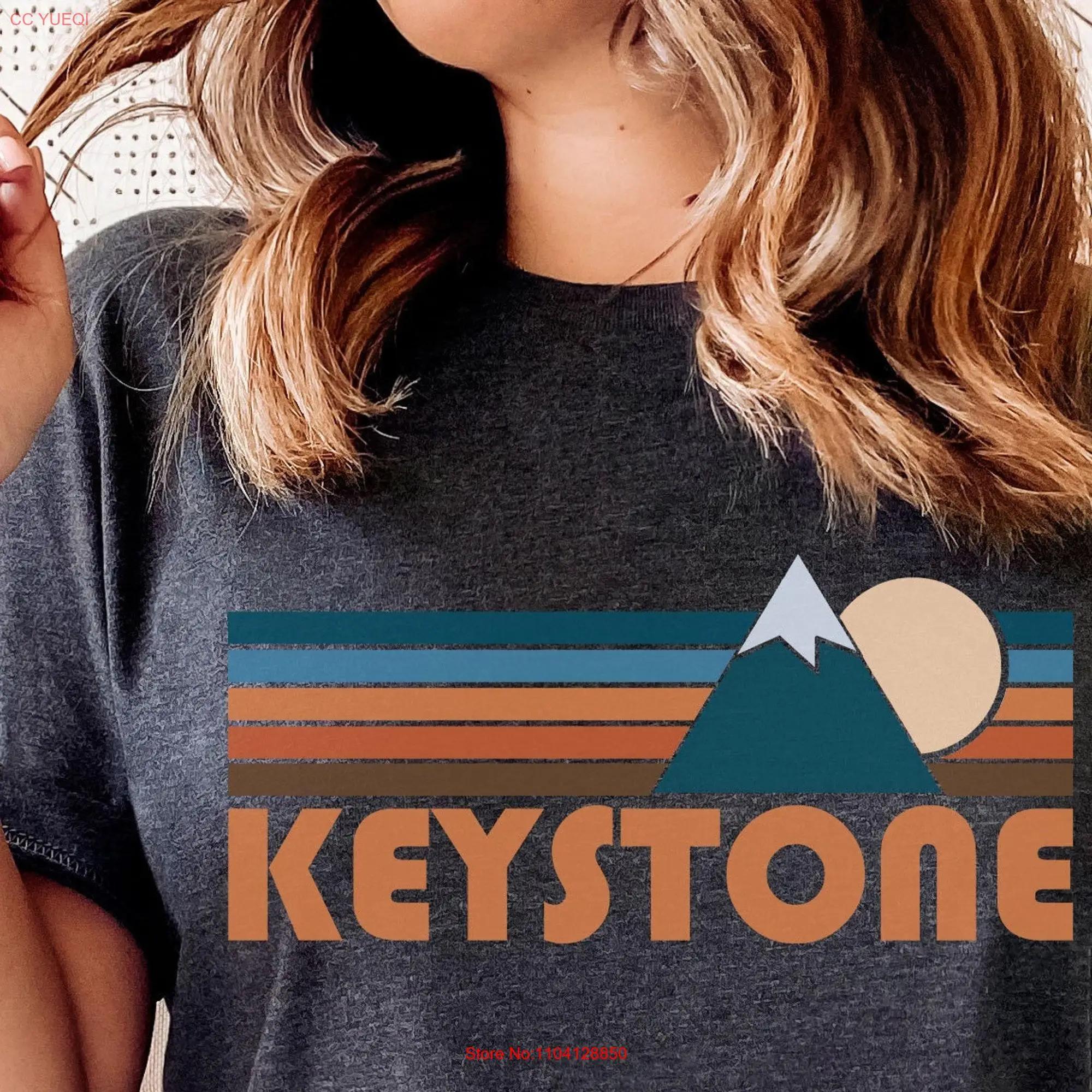 Keystone Colorado Camiseta Retro Mountain manga larga o corta