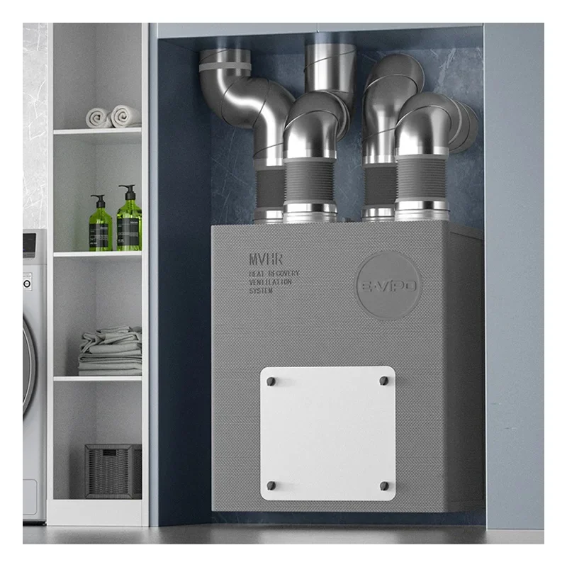 E-VIPO Wall-mounted Vertical ERV Heat Recovery Ventilator HVAC System Parts Residential Villa Heat Exchanger Air Recuperator