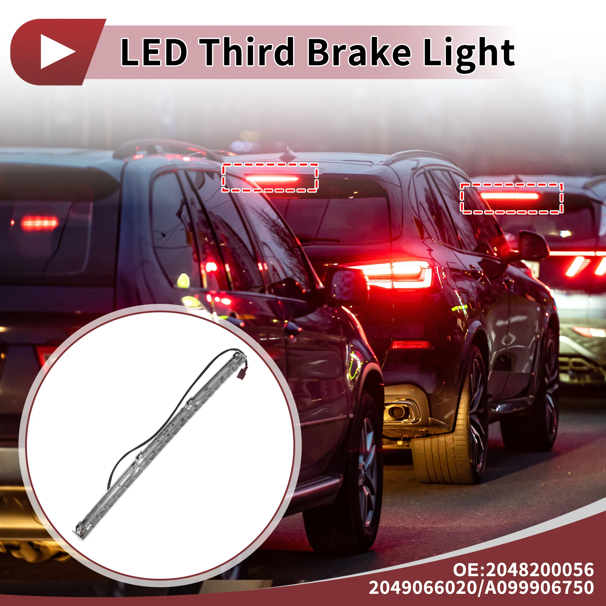 

UXCELL Белый светодиодный третий стоп-сигнал для Benz W212 E-Class Sedan 2010-2020 No 2048200056