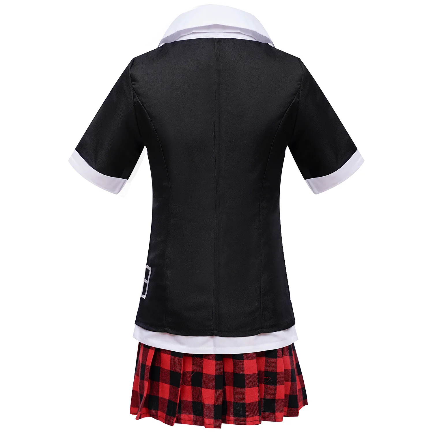 Anime Dangaronpa Enoshima Junko Cosplay Uniforms Cafe Work Suit Short Skirt Ponytail Wig Bear Hairpin Gift for Girls