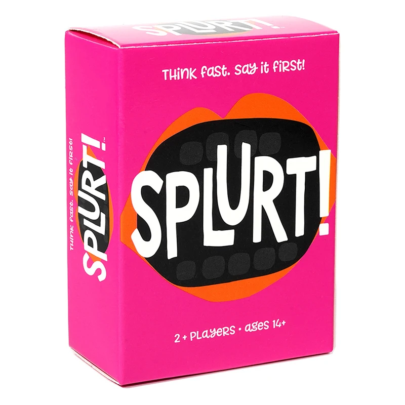 Splurt! Think Fast Say It First! Portable Party Card Game Pink Board Game Christmas Birthday Party Family Party Game Gifts