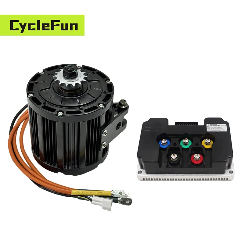 

QS138 Rated 4000W 90H 72V Peak 13KW 110KPH Mid-Drive Motor Hall Type With Fardriver ND72680 Controller For E-Scooter