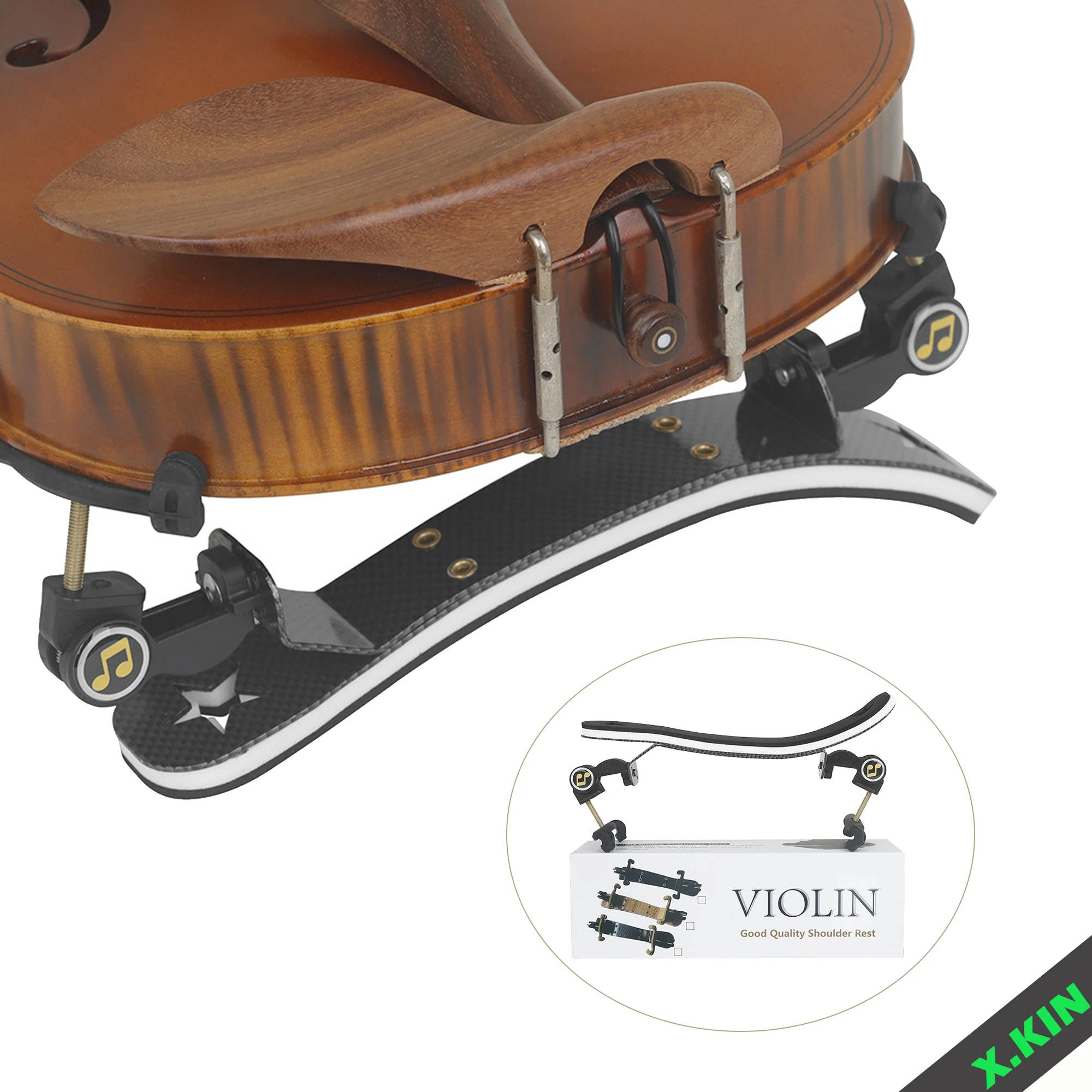Violin Shoulder Rest 3/4-4/4 Violin Aluminum Shoulder Rest Adjustable Height High Quality Plucked Instruments Accessories