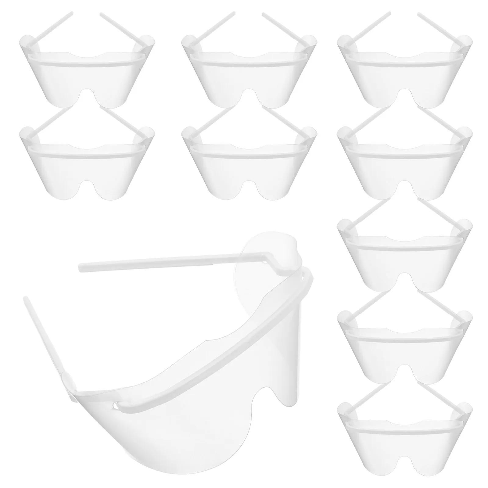 

10 шт. защитных очков от запотевания и пыли, удобные мягкие пластиковые защитные очки для больниц и использования на открытом воздухе