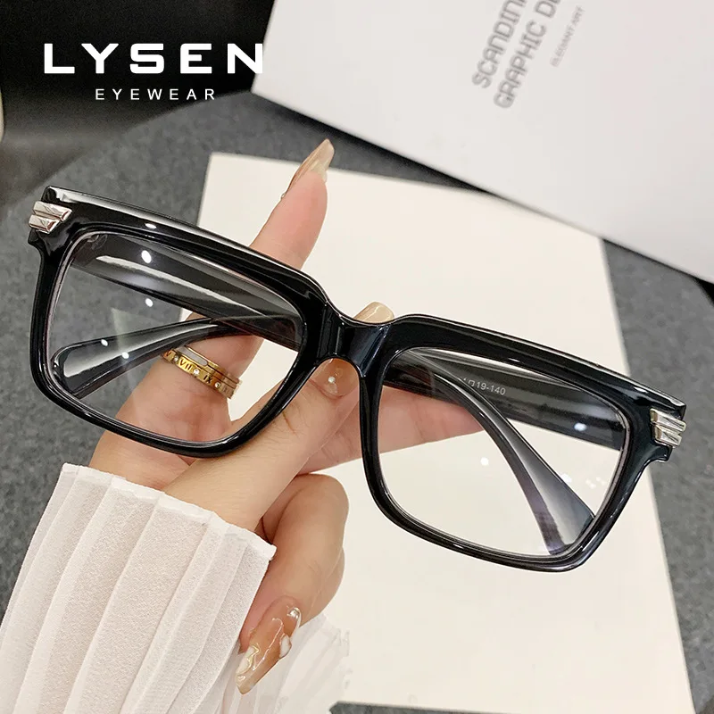 LYSEN موضة عادية مستطيل المرأة نظارات للقراءة الضوء الأزرق حجب قصر النظر مخصصة النظارات الطبية التقدمية
