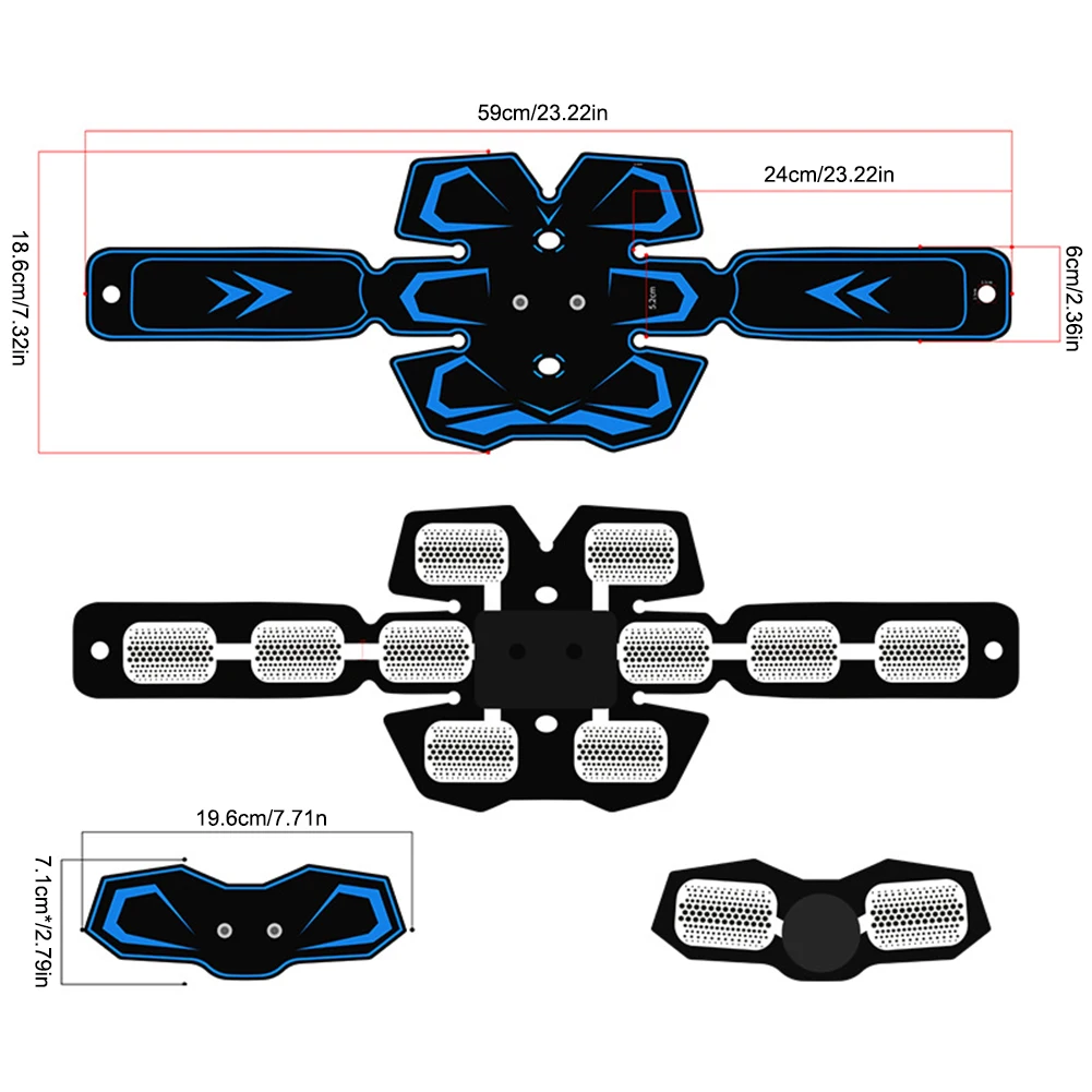 

EMS Stimulating Slimming Belt LED Display Electric Smart Trainer Belt USB Rechargeable Ab Sport Exercise Belt for Men and Women