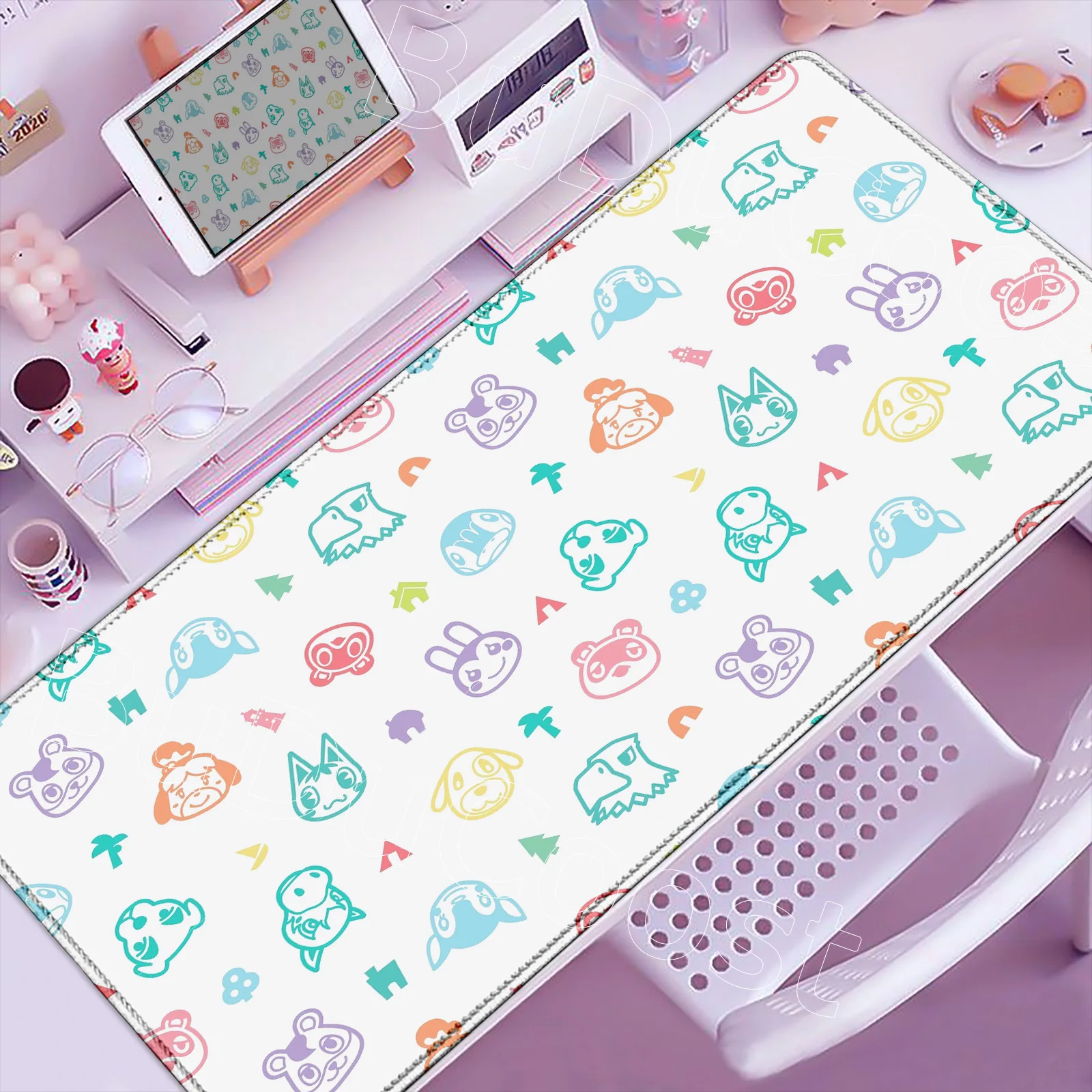 

XXL Large Kawaii Mouse Pad Non-Slip Gaming Mouse Mats Cute Cartoon Animals Desk Mat Laptop Game Pc Crossing Mousepad Accessories