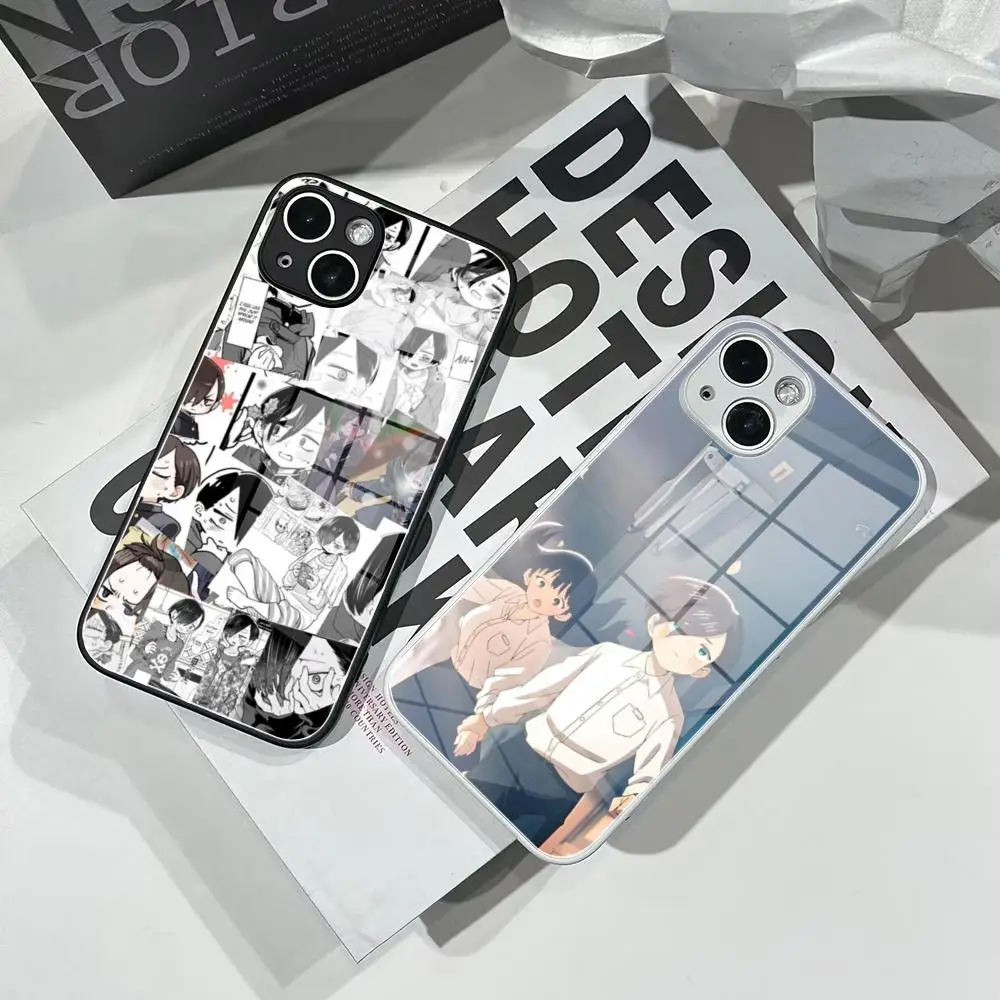 Anime The Dangers in My Heart Phone Case Tempered Glass For IPhone 16 15 Pro Max 14 13 12 Mini Plus Samsung S24 S2 phone case