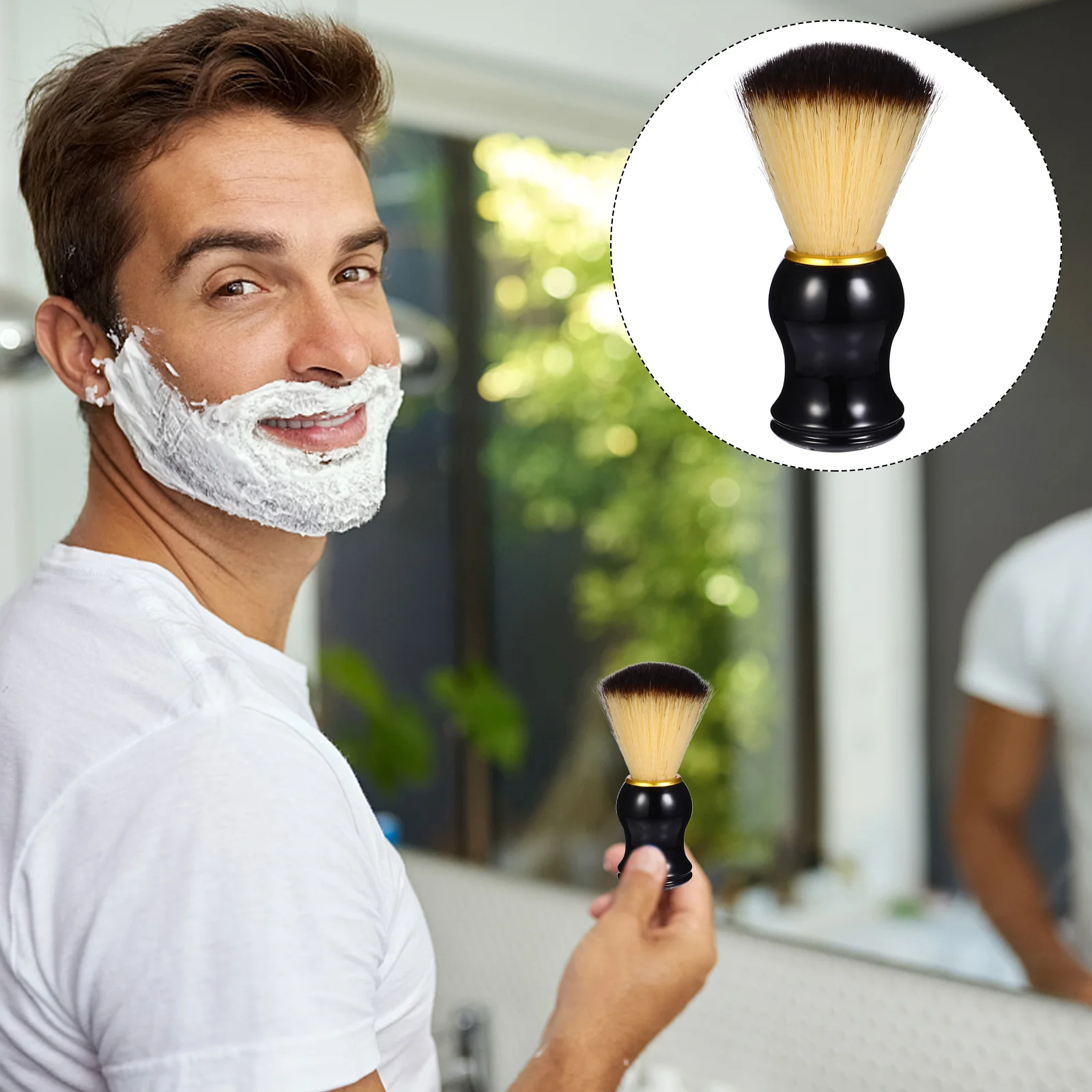 Shaving Brush Male Tool Supplies Beard Foaming Mustache Care Man's Nylon Tools for Men