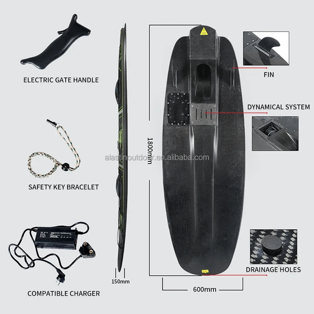 50KM/H Fast Speed Electric Jet Board Jet Surfboard Adult Water Sports Carbon Fiber Electric Surfboard