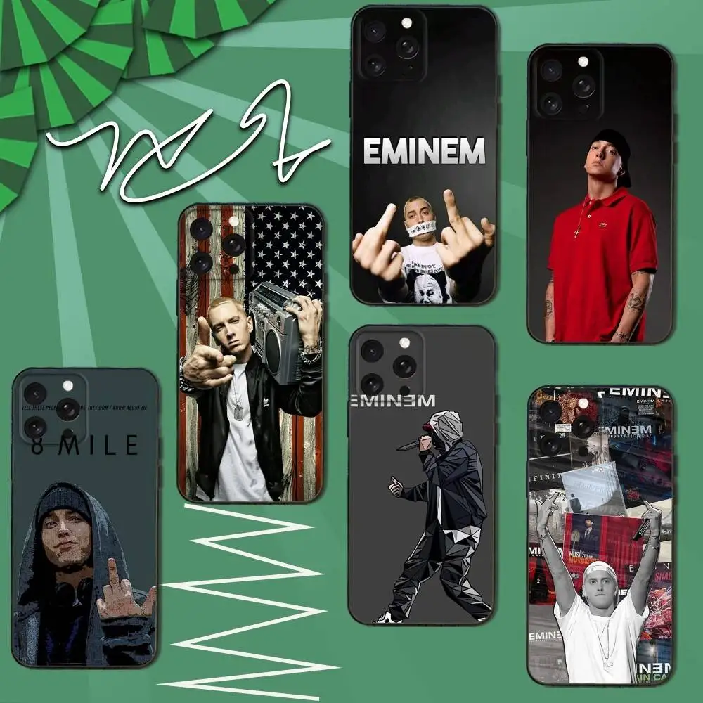 

Rapper E-Eminem Phone Case For iPhone 16e,16,15,14,13,12,11,Pro,X,XS,Max,XR,Plus,Mini Soft Black Cover