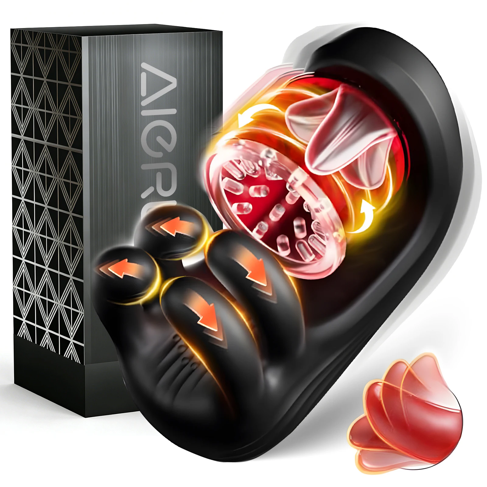 AIERLE Blowjob Male Masturbator Tongue Rotating Glans Stimulater Penis Trainer Oral Sex Masturbators Vibrator Sex Toys for Men