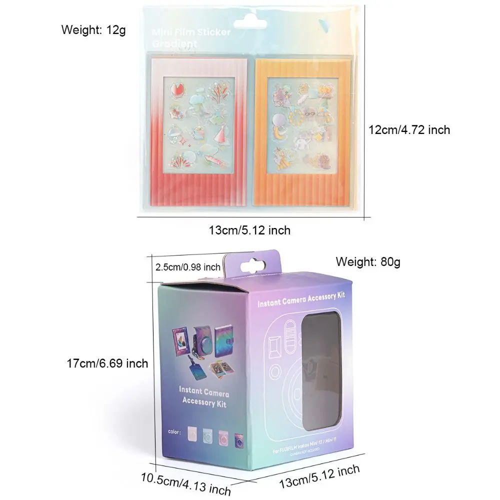 2024 Boarding Pass Instant Camera Accessories Set 5-in-1 DIY 3-inch Album Storage Bag for Fujifilm Instax Mini 12 image 5