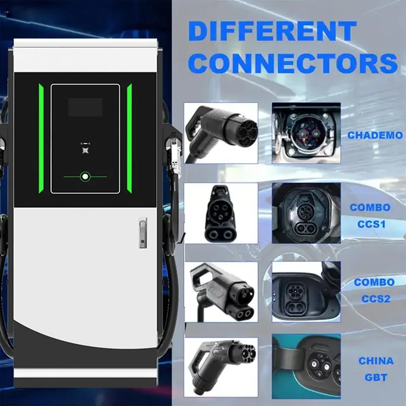 Nanclee 160kW 180kW Commercial DC Fast Charger Double Gun CCS2 GBT Floor Mounted EV Charging Station CE for Motorway