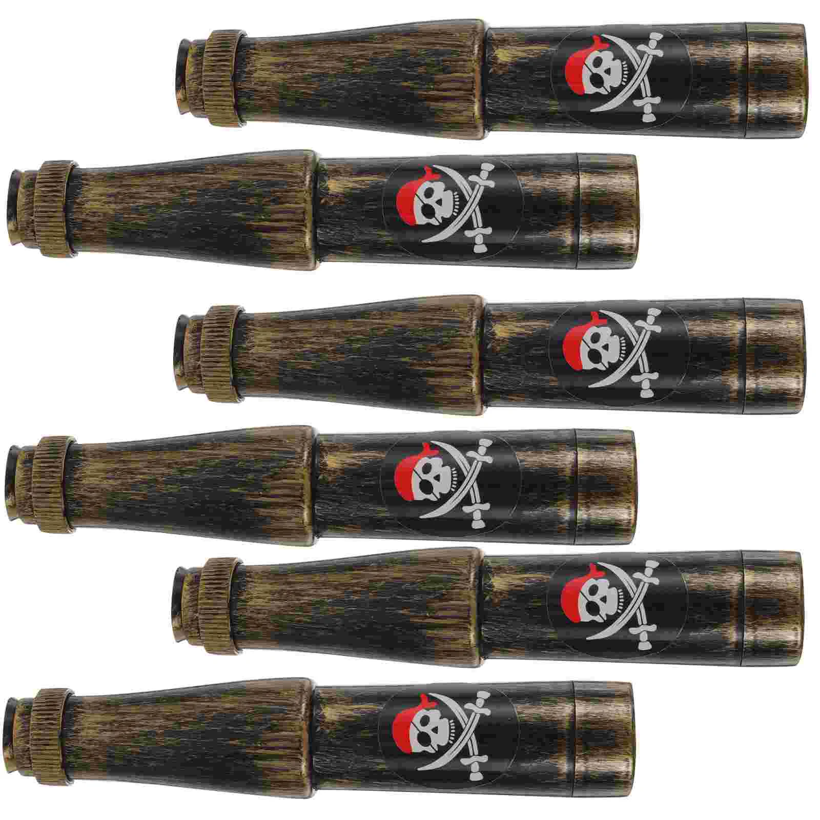 

6 Pcs Telescope Kids Plaything Pirate Themed Party Students Decor Toys Favors for Playing Portable Accessories