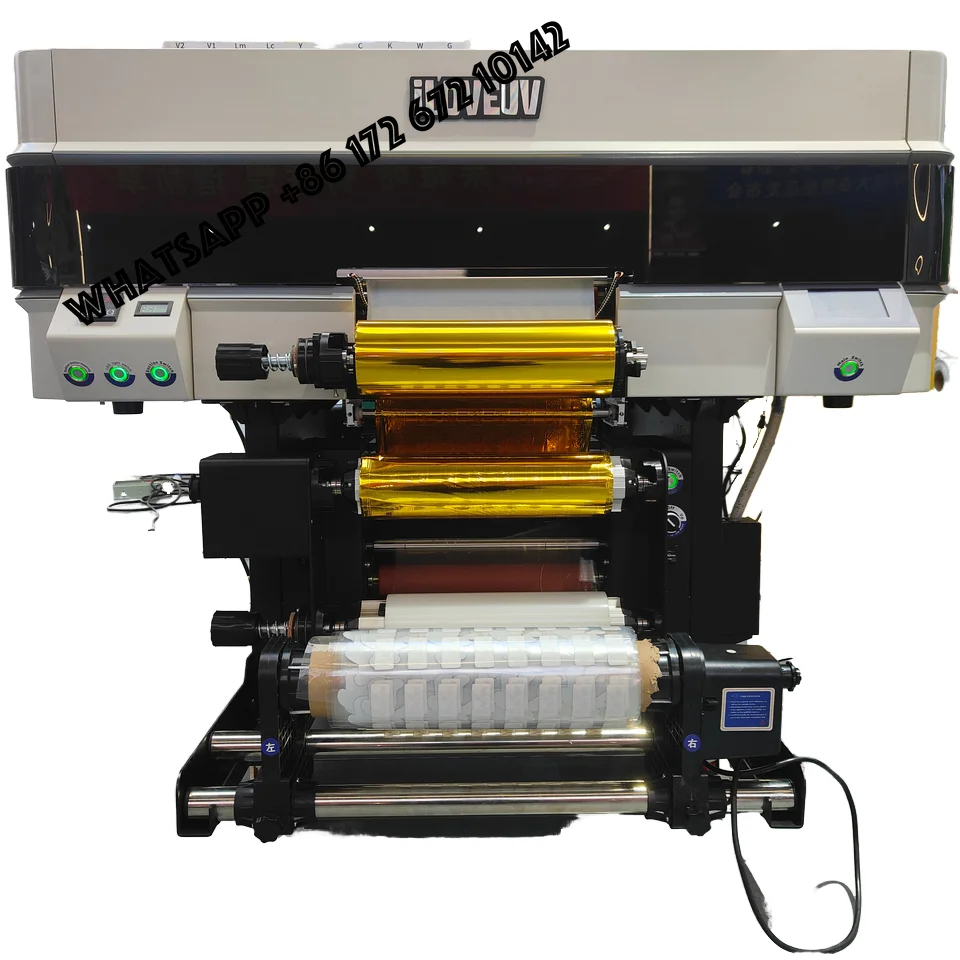 HOT  Mini Uv Dtf Printer 8 Color 4 Heads A3 Uv Dtf Printing Machine Gold Foil Uv Sticker Cup Wraps