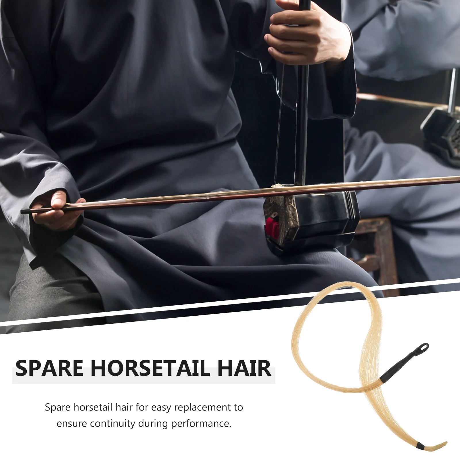 

Ponytail Bow Hair Horse for Erhu Replace Hairs Replacement Accessories Accessory