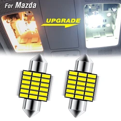 Bianco Canbus LED Per Mazda 3 5 6 GH CX-5 CX5 CX3 CX-7 Cupola Luce Interna Mappa Lampadina Cabina Lampada da Tetto Super Luminoso 31mm festone 2Pc