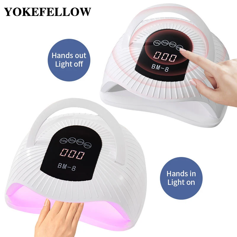 Professional 72LED 300W Powerful UV LED Nail Drying Lamp With Automatic Sensor for Curing All Nail Gel Portable Design Nail Lamp