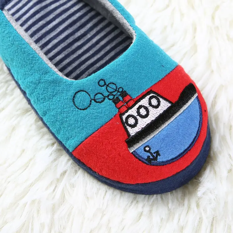 Kids Slipper Spring Autumn Anti-Slip Home Shoes For Boy Girls Cartoon Ship Soft Baby Slides Indoor Child Slippers