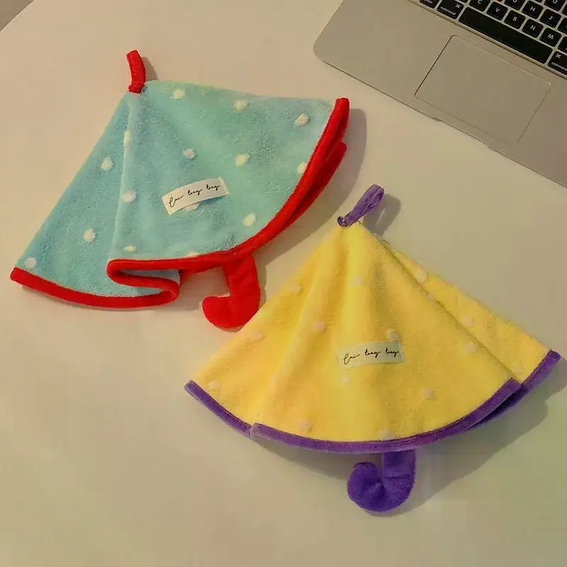 Mini Umbrella-shaped Hand Towel, Cute Absorbent And Quick-drying Bathroom Towel, Thickened Coral Fleece Kitchen Handkerchief