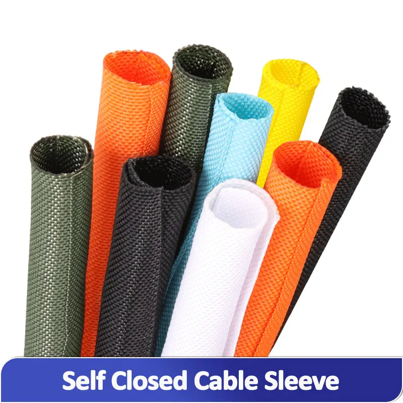3/5/10M Self Closed Cable Sleeve PET Expandable 3mm - 30mm Car Line Wrap Protect Auto Wire Organizer Flexible Loom Split Sleeved