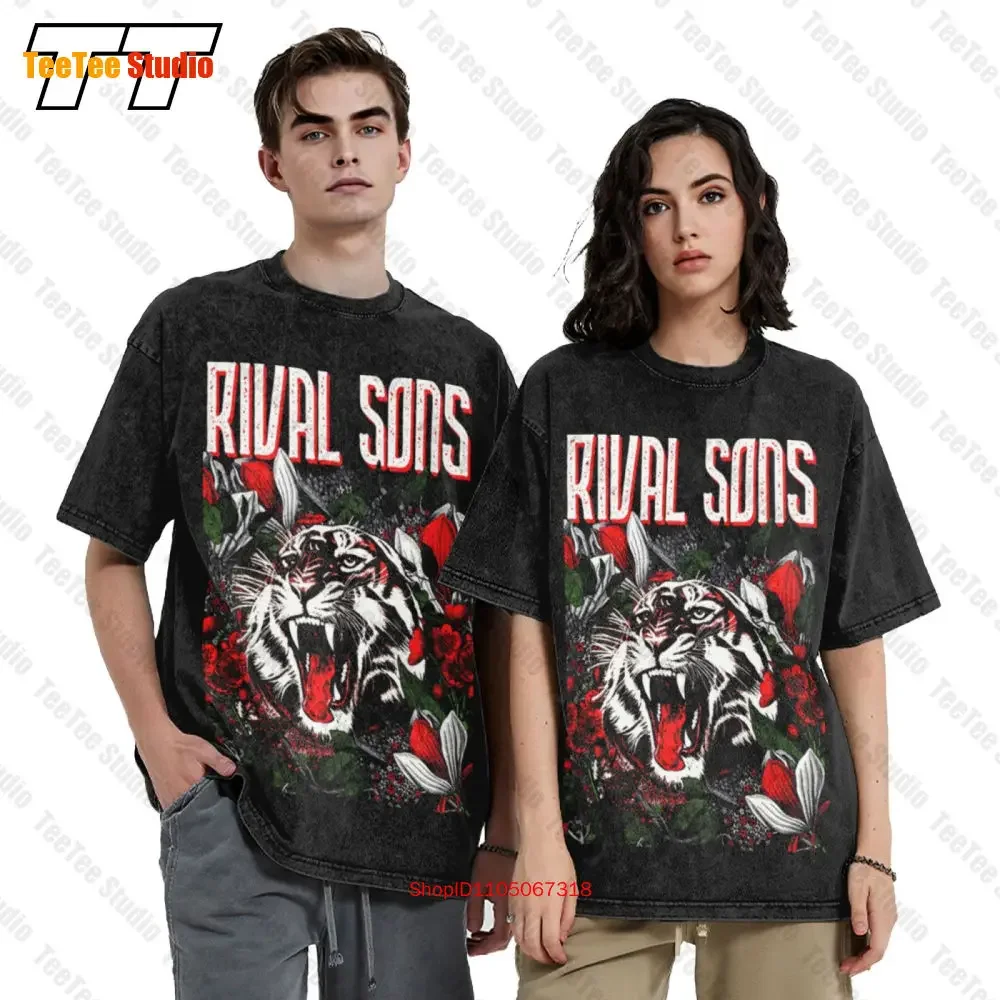 Rival Sons 3 Eyed Tiger Uk Eu Tour Vintage Oversized T-Shirt HF80