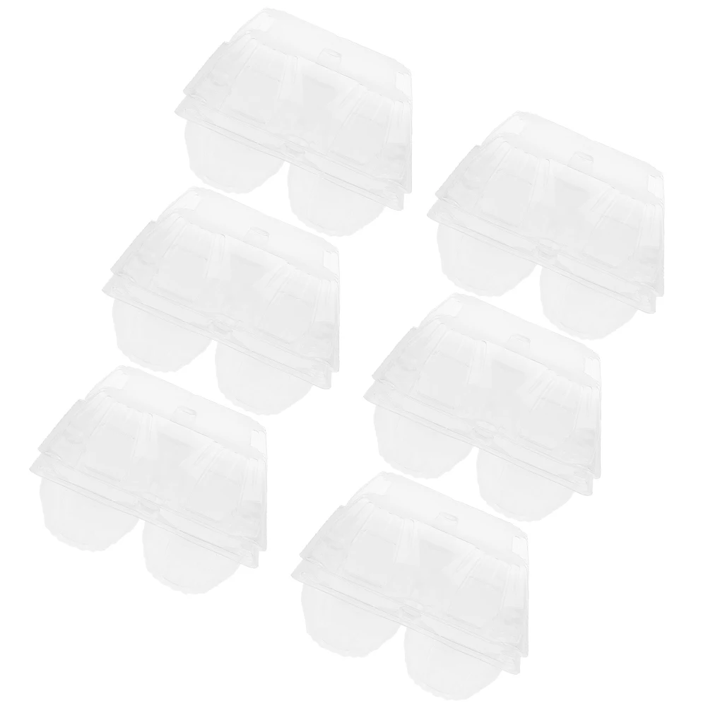 

6 Pcs Egg Tray Carton for Packaging Bulk Packing Box Pvc Container Cartons Refrigerator