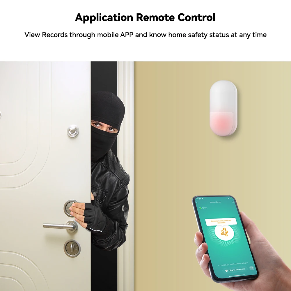Tuya-インテリジェントワイヤレスアラーム,赤外線プレゼンスセンサー,Zigbee,スマートホーム用モーションセンサー
