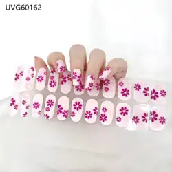 22Tips UV Semi-cured Gel Nail Wraps Press on Nail Gold Foil Stickers The Headlight Becomes Hard and Fully Covers The Nail Patch