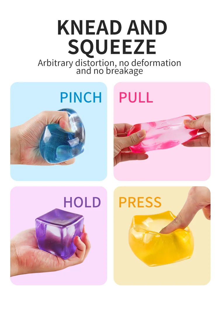 2026 Neuer Stil Schylling Schneeball Crunch NeeDoh Squishy Fidget Spielzeug Weißer Crunch Schneeball Stressabbau-Spielzeug – Detail 1