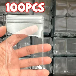 Lot de Sacs Transparents Anti-Oxymanquer en PVC Épais pour Bijoux, Pochettes de Rangement, Lot de 10/100 Pièces