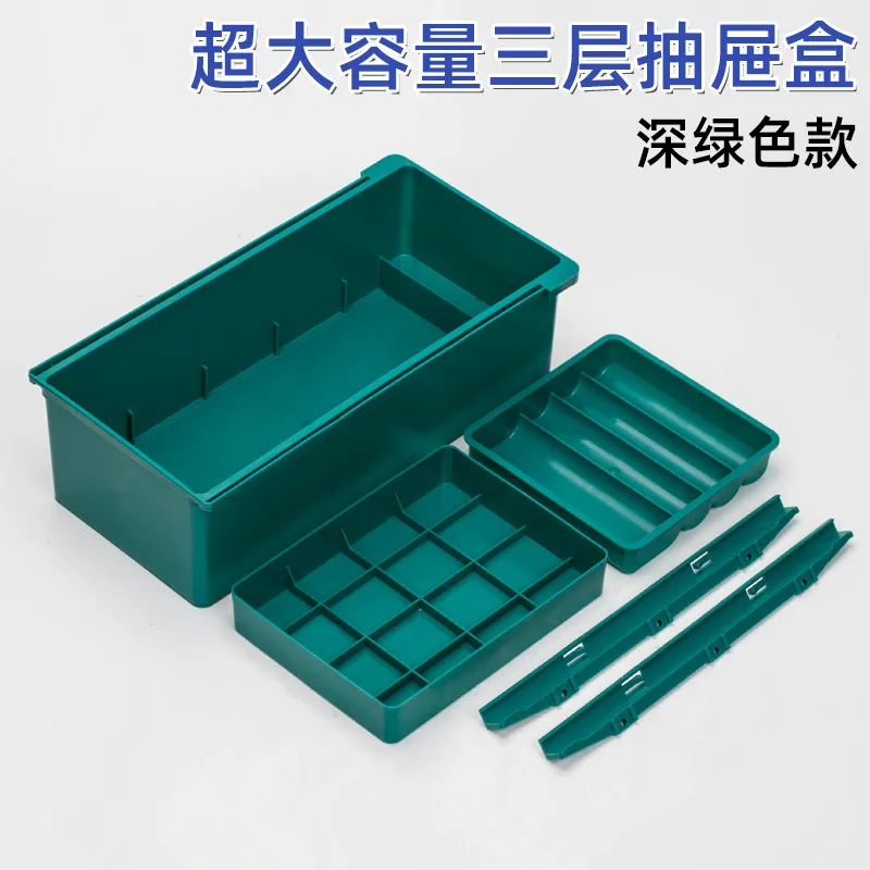 Sewing machine storage universal drawer box large three-layer shuttle center tool box