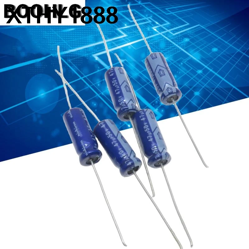 10PCS VX series imported axial polarized filter electrolytic capacitor 50v 47uf 6X16mm