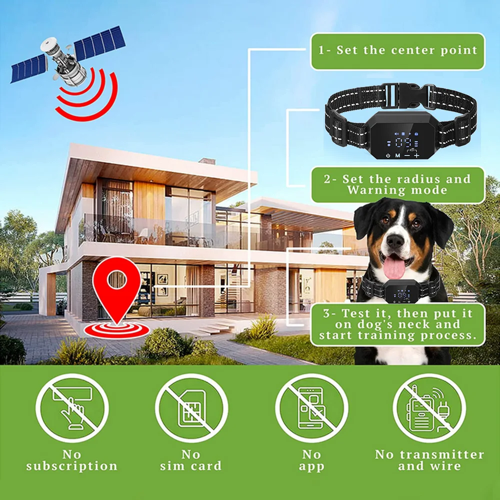 Waterproof Ip67 GPS Tracker for Dogs Smart Collar Pet Tracking Locator Anti-Lost Record Tracking Tool Dog Positioning Monitor