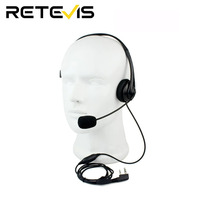 1/2/5pcs 2Pin K Plug Walkie Talkie Headset Sponge Earpad Earpiece PTT Mic For Kenwood /Baofeng UV82/Quansheng UVK5 Retevis RT22
