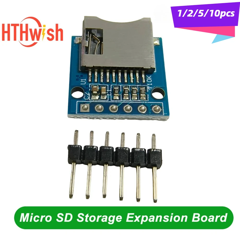 1/2/5/10pcs Mini SD Storage Expansion Board Module Mini Micro SD TF Card Memory Shield Module With Pins for DIY Arduino