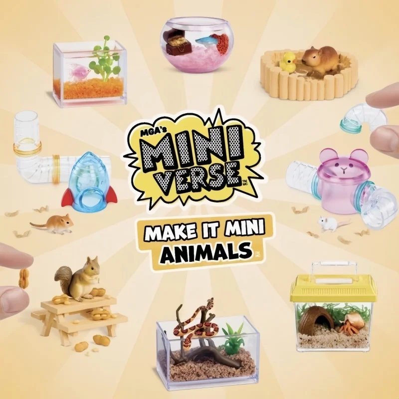 

Новая оригинальная серия Miniverse Animal 2-го поколения: миниатюрные фигурки животных в закрытых шарах, DIY мини-домики для питомцев, серия животных в шарах, подарочные игрушки-сюрпризы