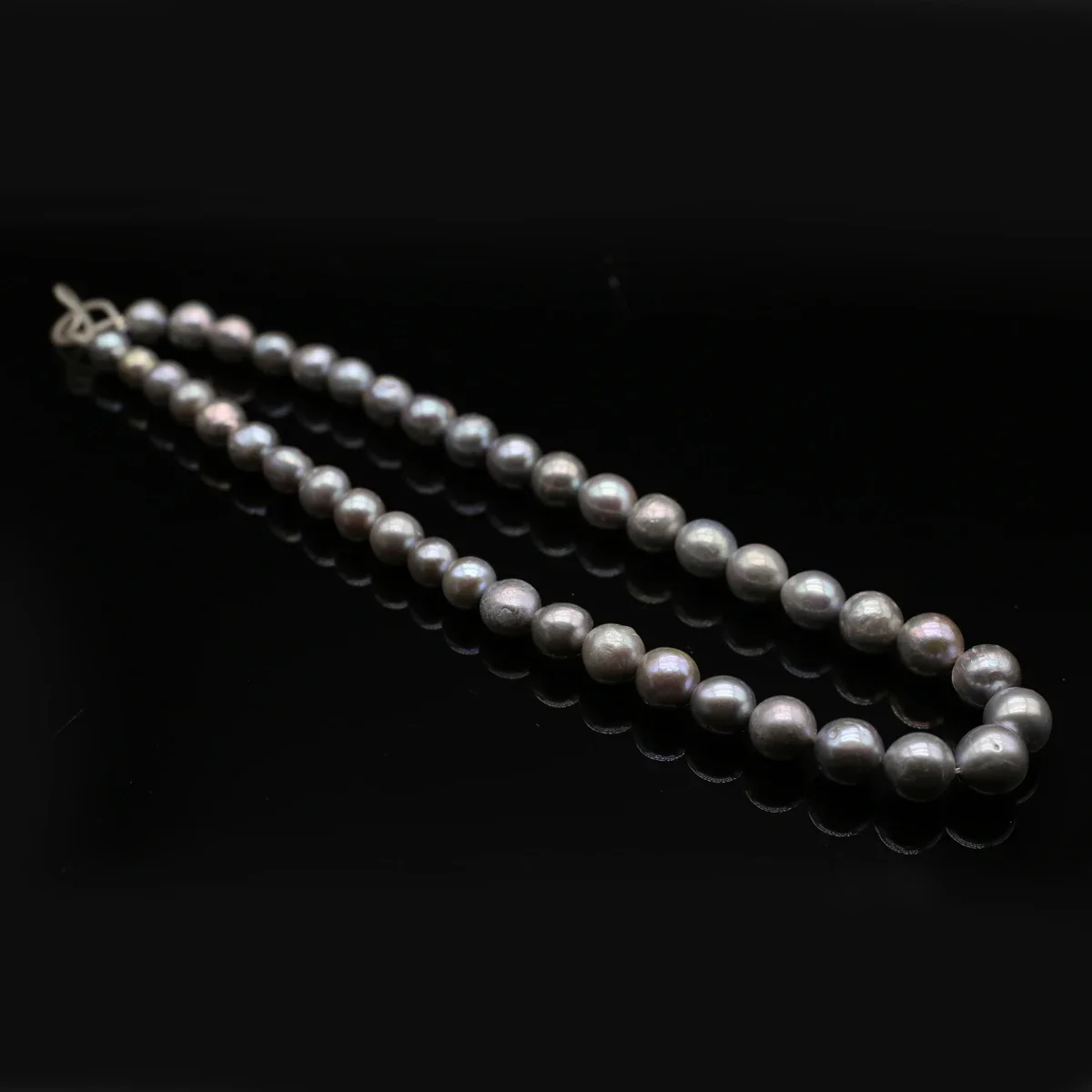 9-11mm5A Premium Elegance Natural Freshwater Gray NearRound Pearl Isolated Bead Jewelry Make DIY Necklace Bracelet Accessories