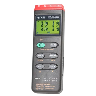 DTM-319 Digital Four-Channel Data Logger with USB LCD Display 0.1C Temperature Resolution 1-Year Warranty